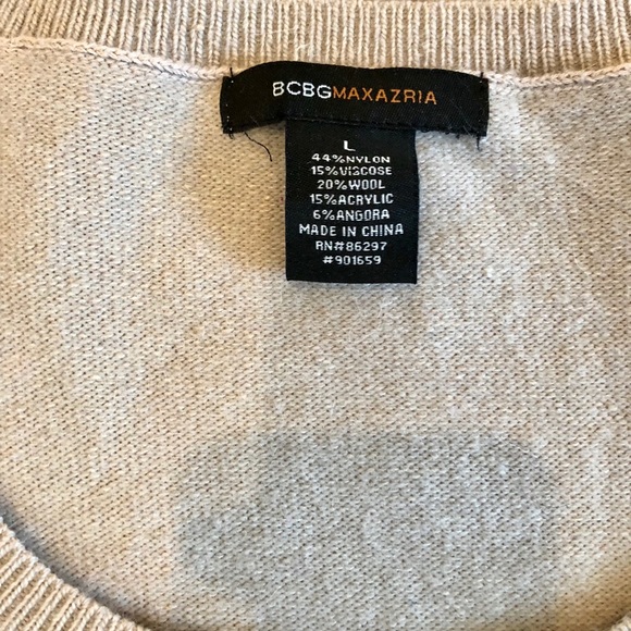 BCBG MaxAzria Camel/Tan Embellished Sweater Tunic - Picture 6 of 7